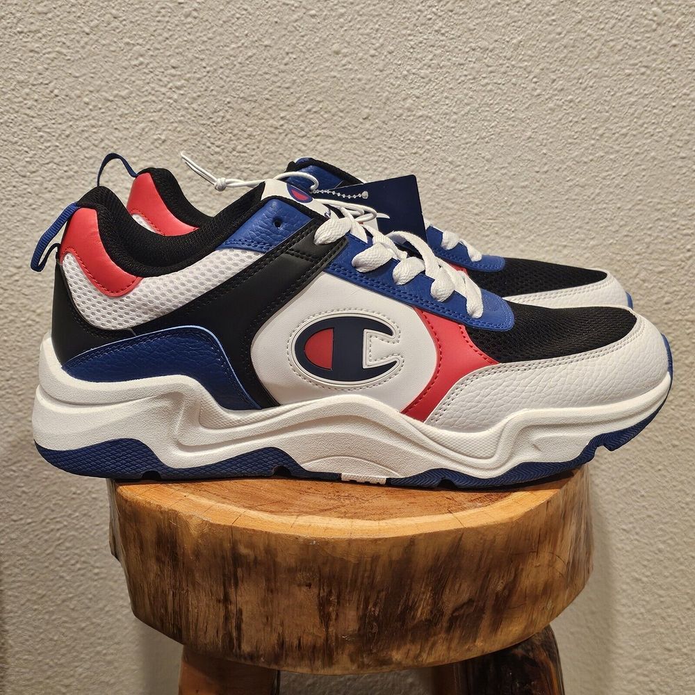 NWT Champion Hyper V2 Next White Red Blue Mens Shoes Size 11